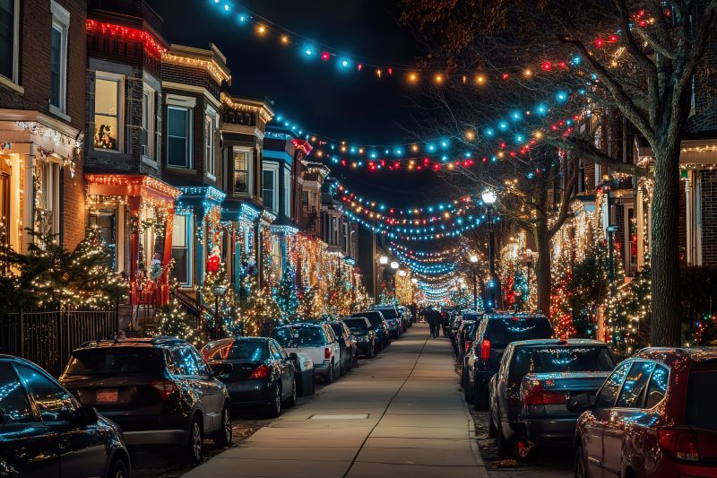 Christmas Lights Hanging in Roswell, GA