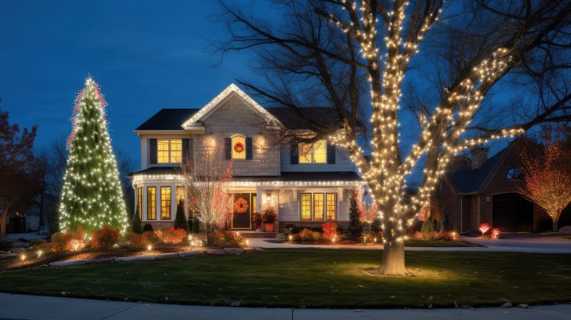 Christmas Lights Hanging in Alpharetta, GA