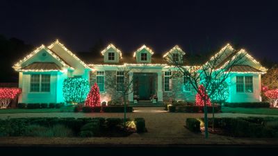 Holiday Lights Hanging in Kansas City, MO
